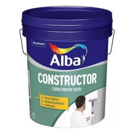 Latex Interior Mate Blanco 1 L Alba Constructor