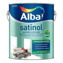 Esmalte Al Agua Satinado Blanco Satinol 20 L