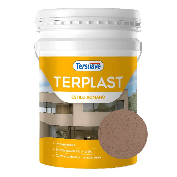 Revestimiento Tersplast Romano Mediano Marron 6 kg|Ambito