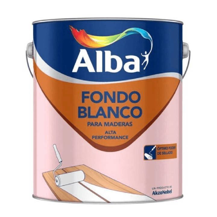 Fondo Blanco Para Maderas Alba 1 L