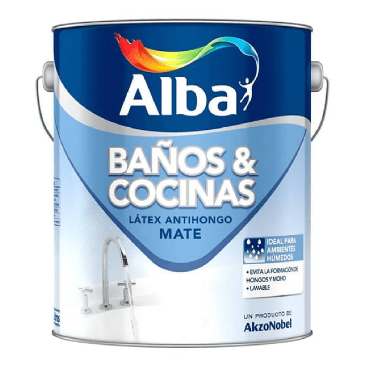 Pintura Para Interior Látex Antihongo Mate Alba