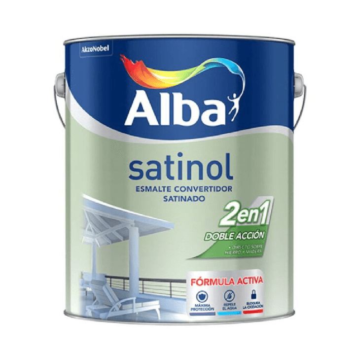 Esmalte Sintético Satinado 2 En 1 Blanco Satinol 1 L