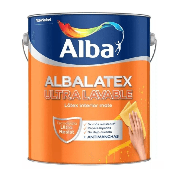 Pintura Para Interior Látex Ultra Lavable Mate Albalatex