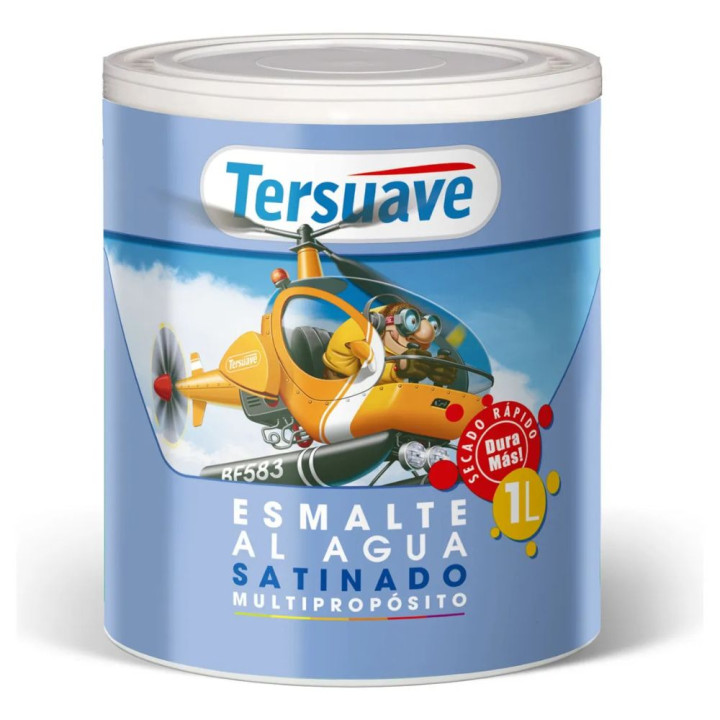 Esmalte al agua Tersuave Tersilux Satinado Blanco 1lt|Ambito