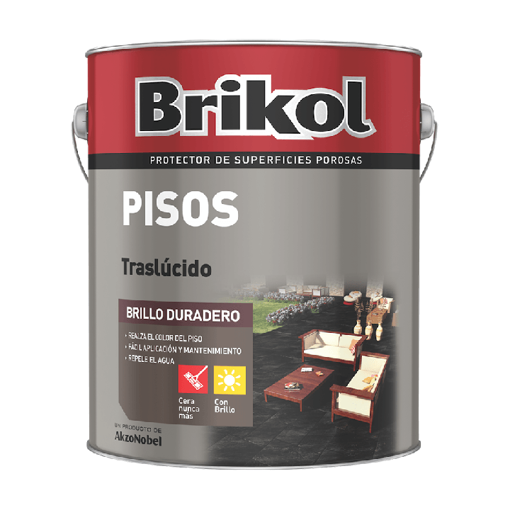 Pintura Impregnante Para Pisos Traslúcido Brikol 1 L