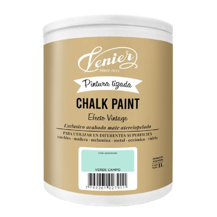 Pintura Tizada Venier Chalk Paint Verde Campo 1 lts|Ambito