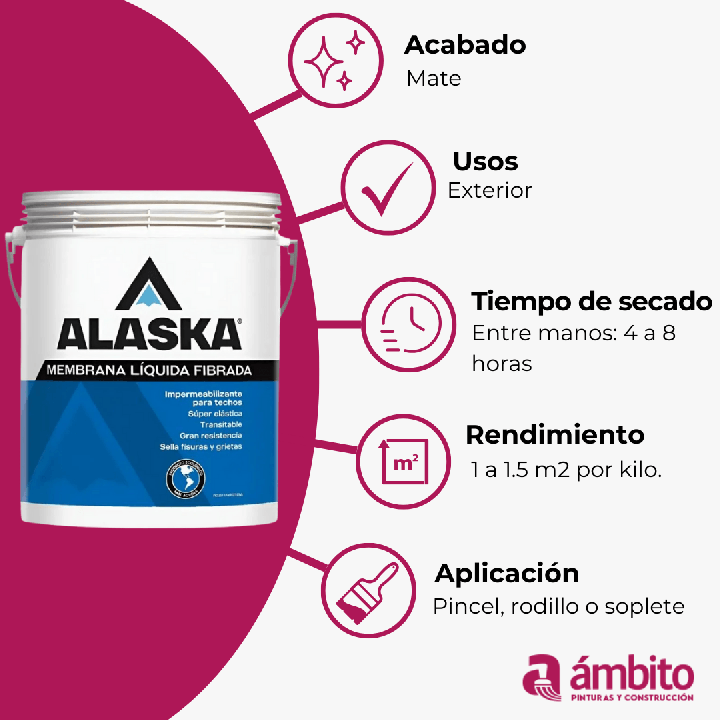 Membrana Fibrada Alaska Blanca 5 Kg - Calidad Ámbito