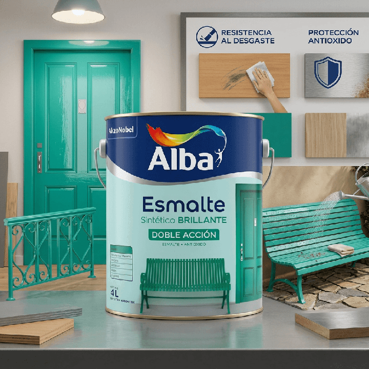 Esmalte Alba Estándar Doble Accion Brillante 1lts | Ambito