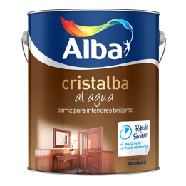 Barniz al agua Alba Cristalba Brillante 4 lts|Ambito